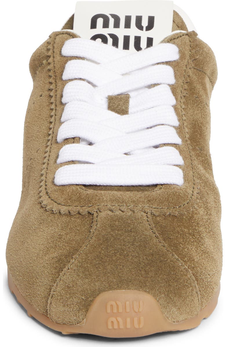 Miu Miu Allacciate Low Top Sneaker, Alternate, color, Muschio