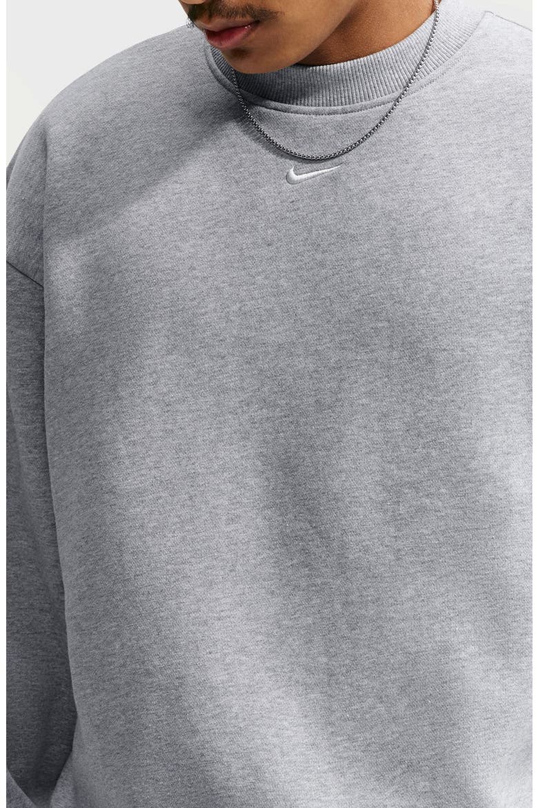 Solo Crewneck Sweatshirt, Alternate, color, DARK GREY HEATHER/ SAIL