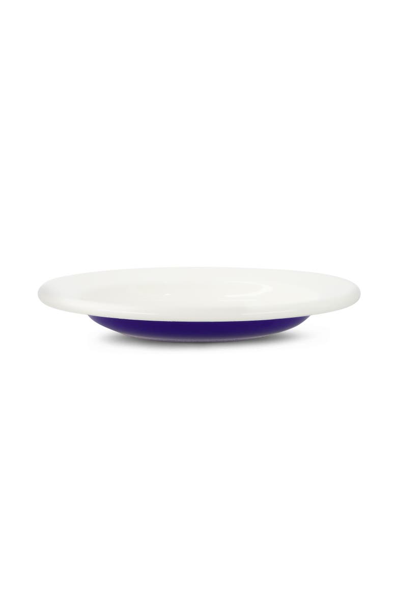 Elifle Two Tone Enamel Dinner Bowl - Set of 4, Alternate, color, Royal Blue & Ivory