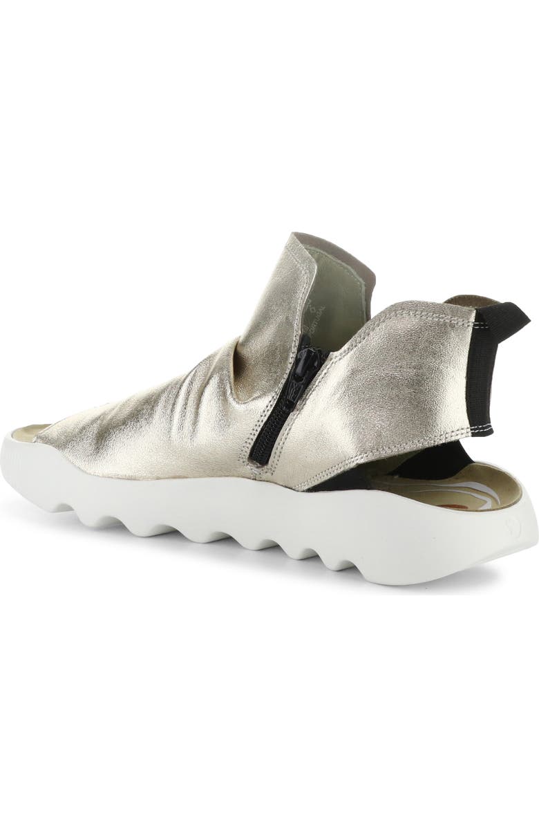 Softinos by Fly London Wish Platform Wedge Sandal, Alternate, color, Champagne Lamina