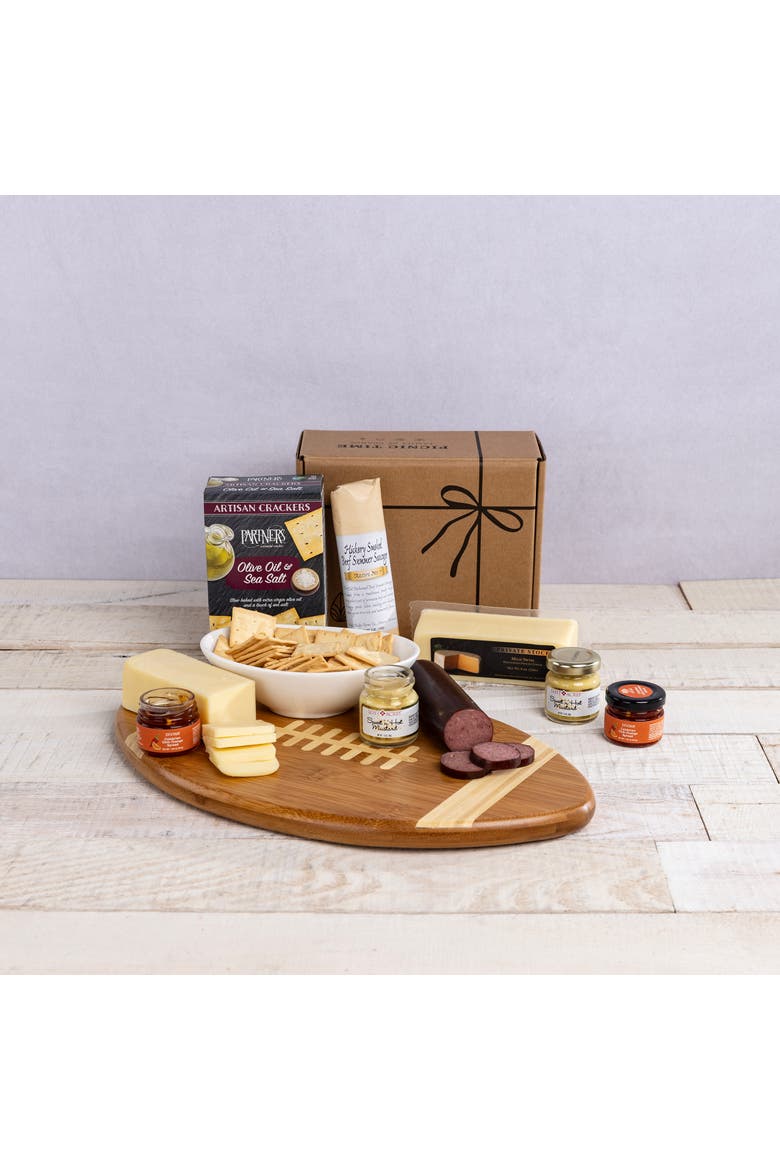 Touchdown! Cutting Board with Gourmet Gift Pack, Alternate, color, Brown