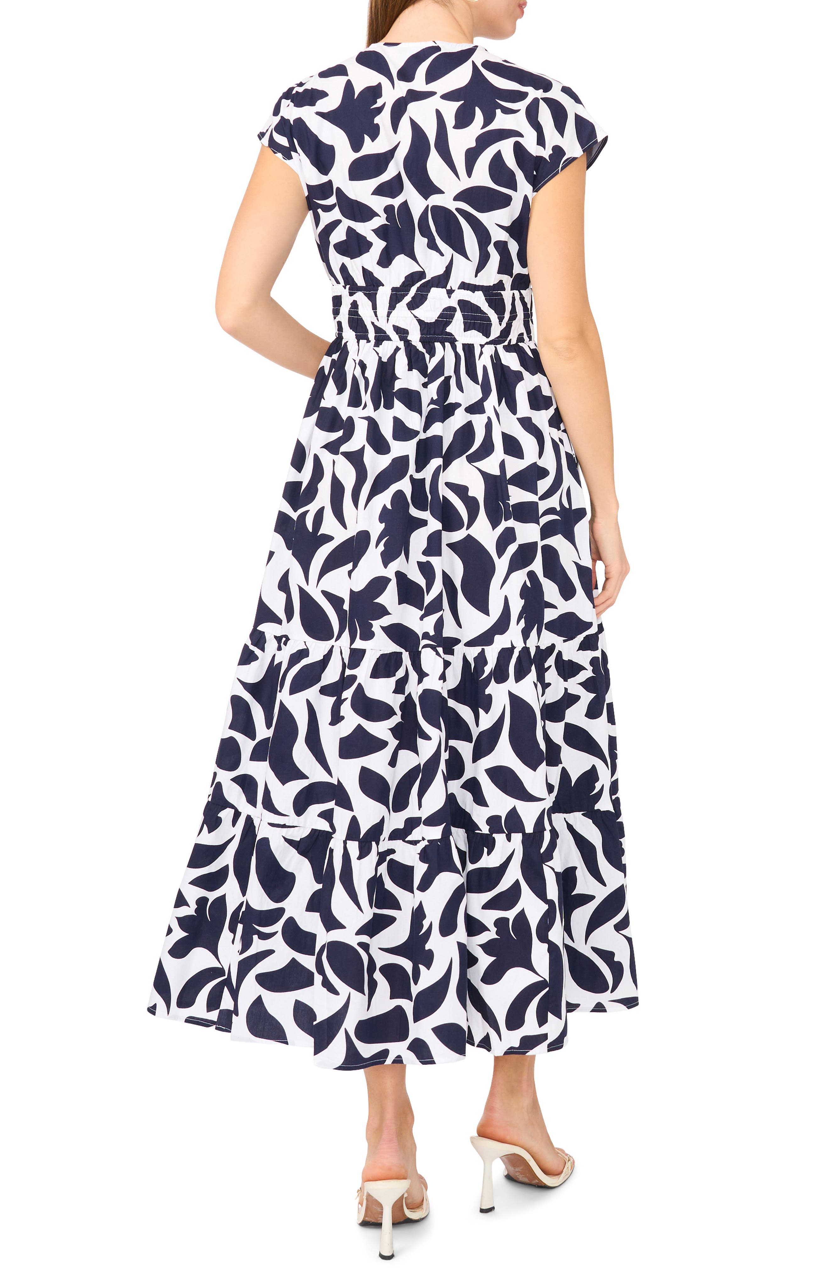 V-Neck Cotton Midi Dress - image 2
