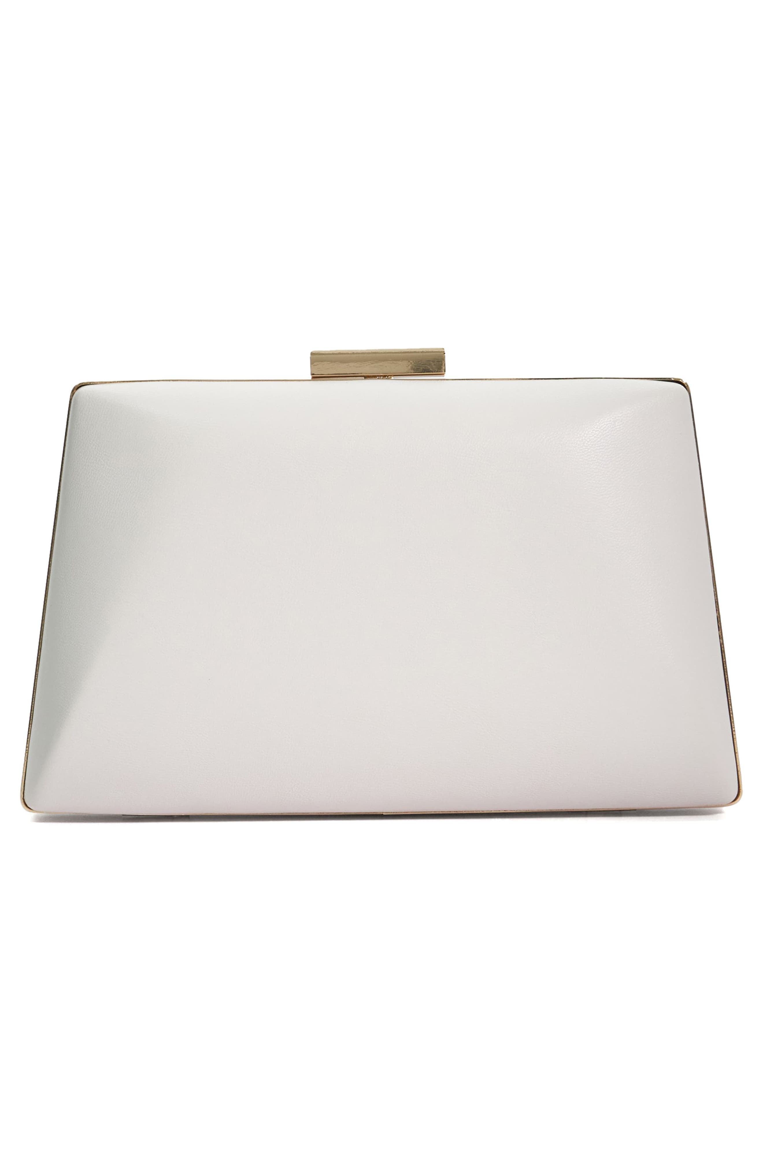 Dune London Bellaria Faux Leather Frame Clutch, Alternate, color, 