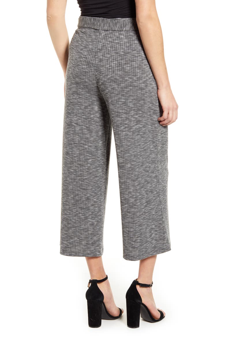 Rib Knit Crop Pants, Alternate, color, GRAPHITE