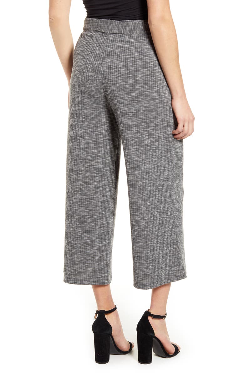 Bobeau Rib Knit Crop Pants, Alternate, color, 