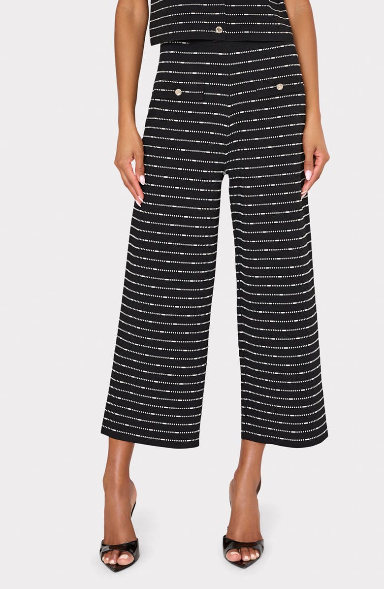 Milly Lettie Stripe High Waist Wide Leg Pants, Main, color, 