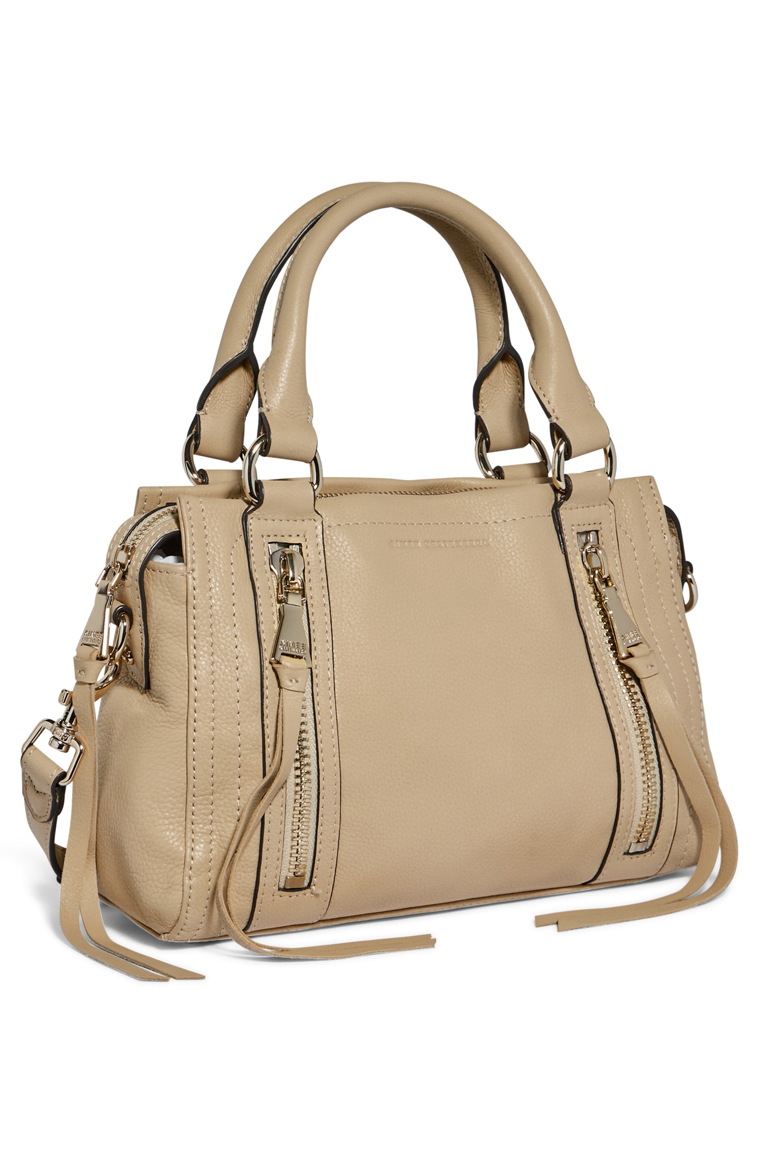 AIMEE Mini Zip Me Up Leather Satchel, Alternate, color, 