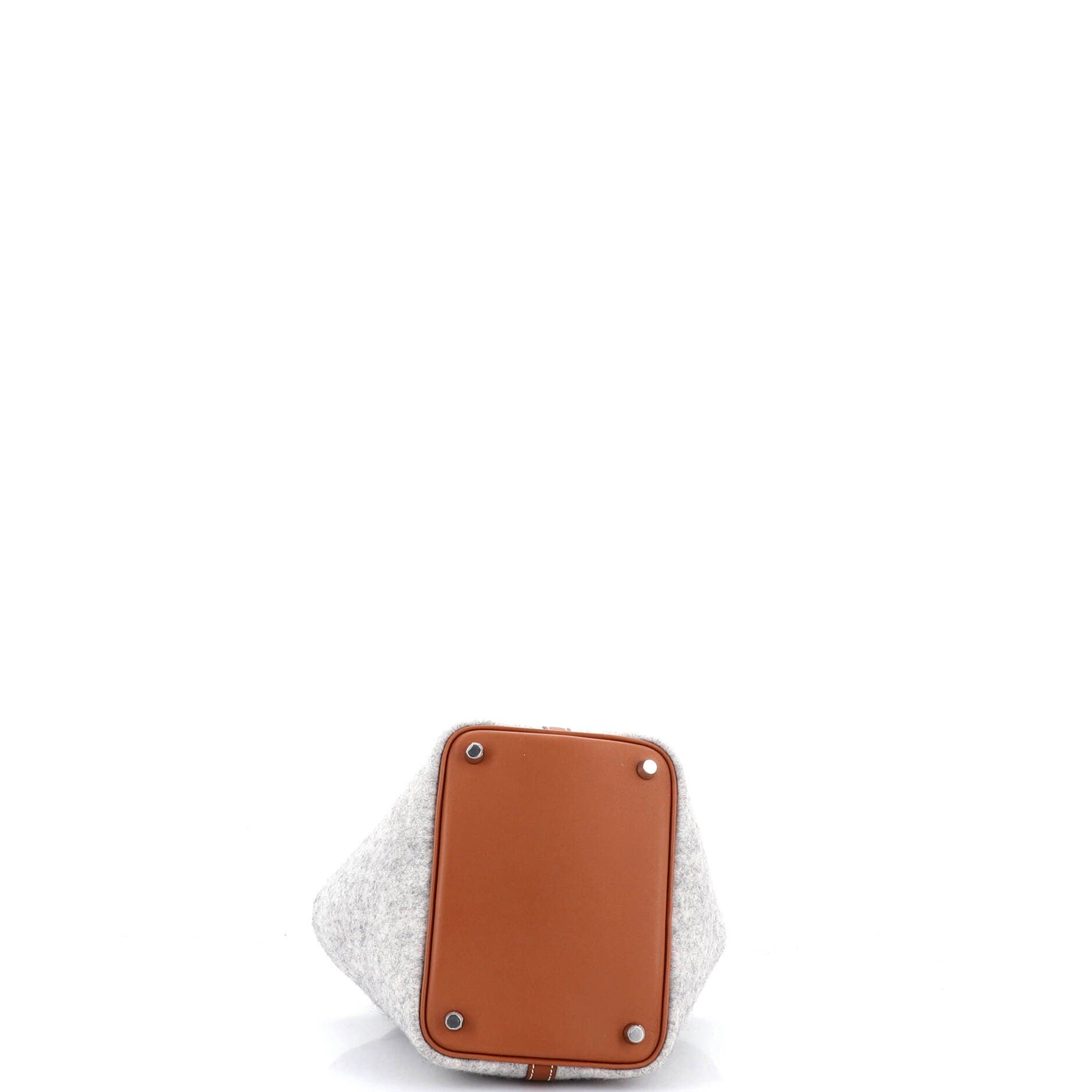 Pre-Owned Hermes Picotin Lock Bag Felt with Leather PM, Alternate, color, Gris Clair