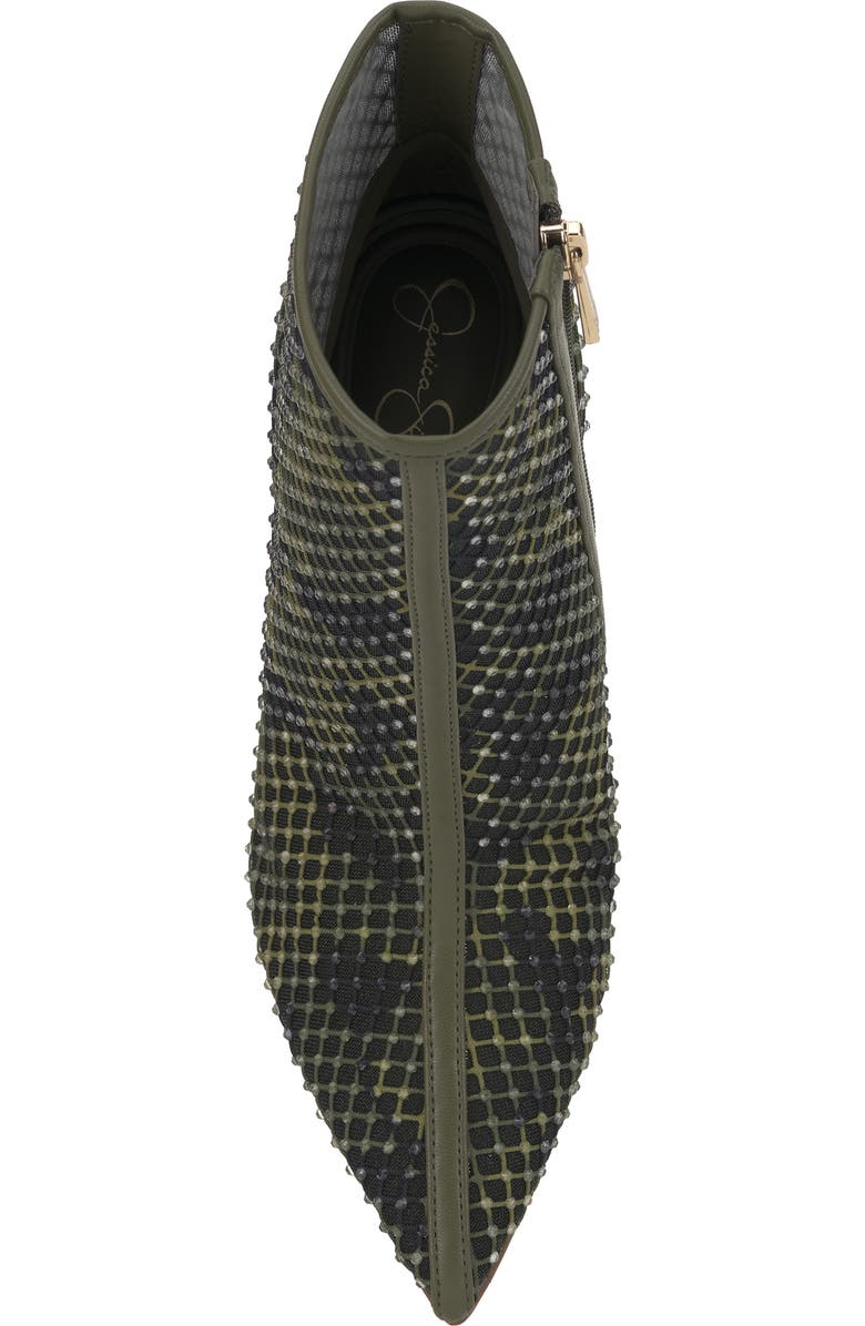 Jessica Simpson Pazra Studded Bootie, Alternate, color, Deep Moss Multi
