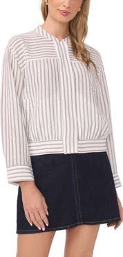 Vince Camuto Crop Bomber Jacket