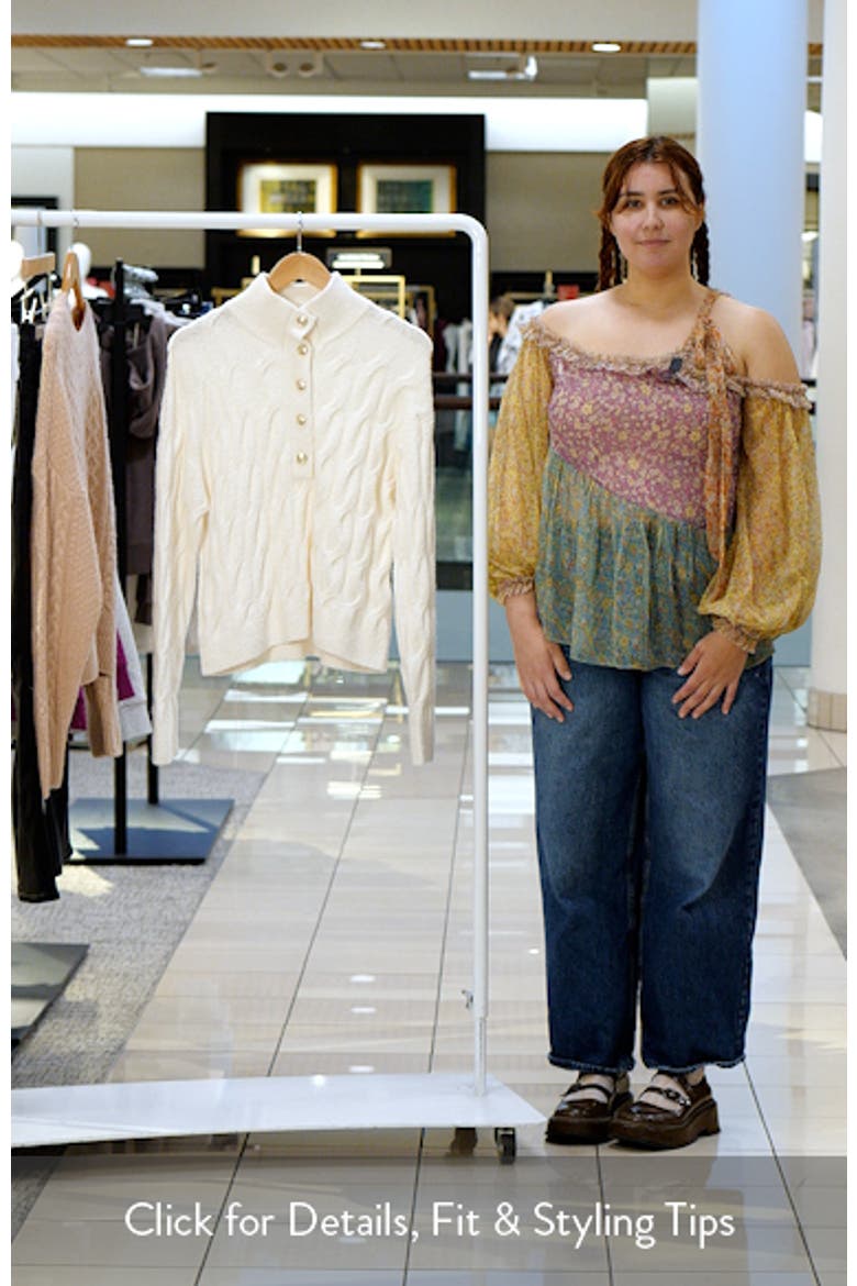 x @cellajaneblog Cable Half Placket Sweater video