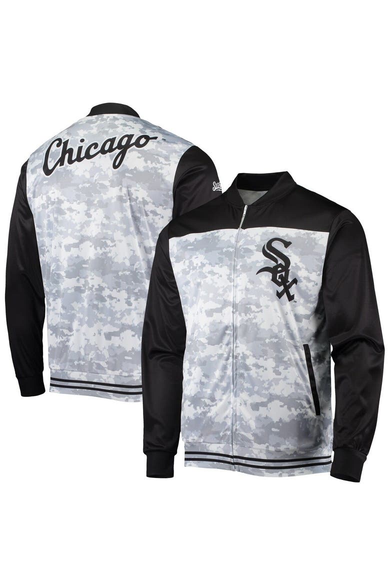 Men's Stitches Black Chicago White Sox Camo Full-Zip Jacket, Main, color, Black