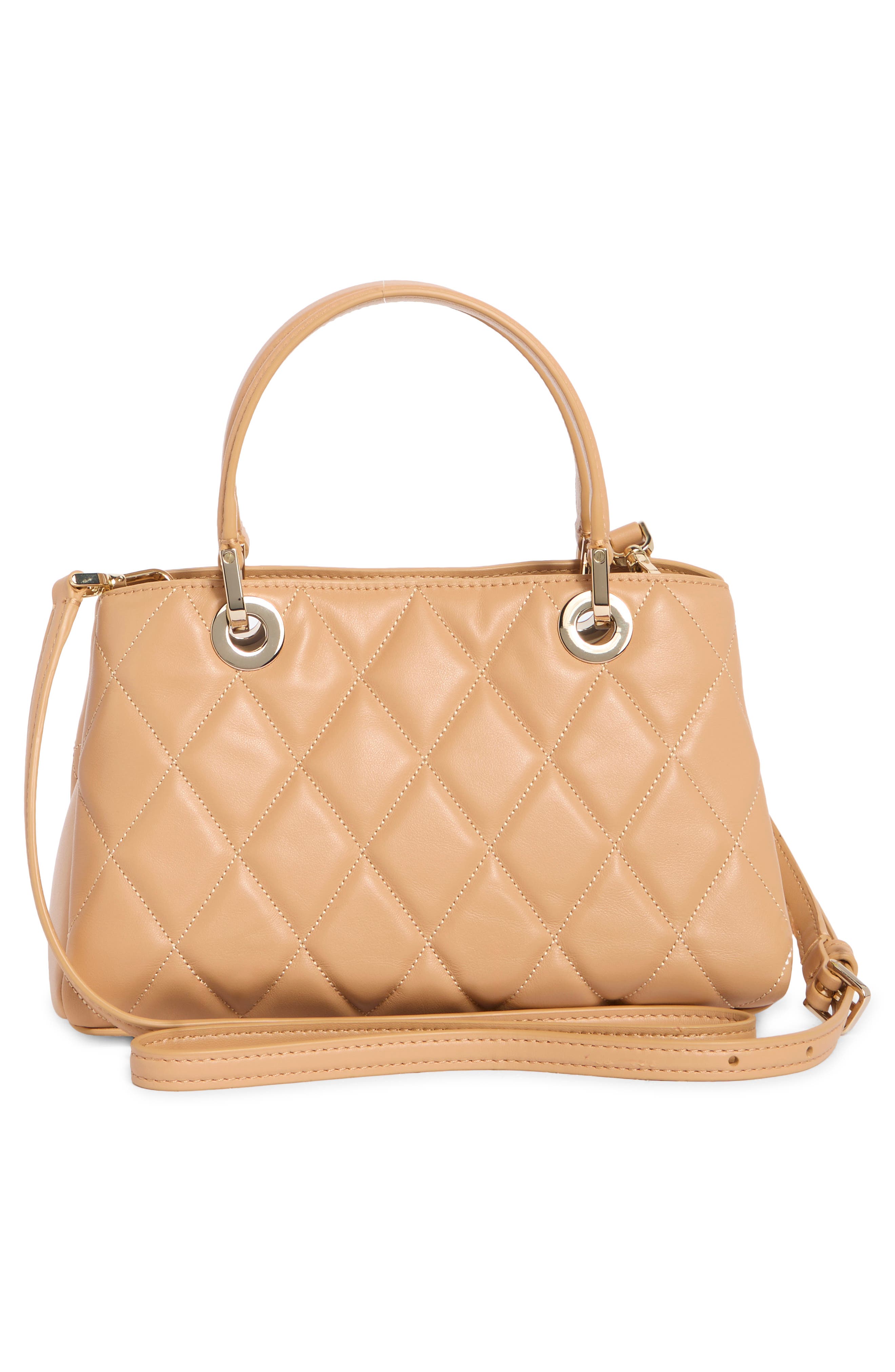 Kate Spade New York carey small quilted sullivan satchel bag, Alternate, color, Tiramisu Mousse