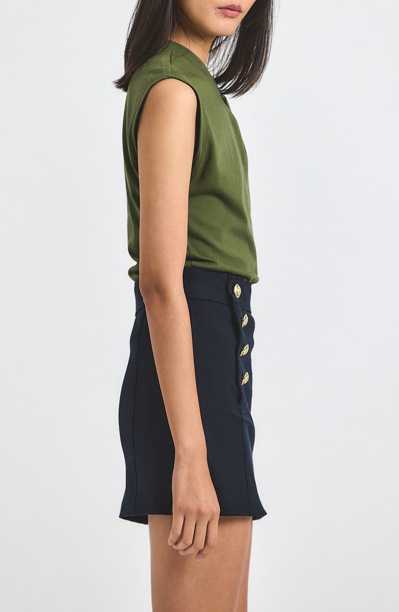 Derek Lam 10 Crosby Nia Asymmetric Sleeveless Top, Alternate, color, 