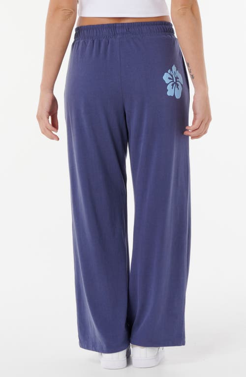 Rip Curl Luxe Surf Wide Leg Track Pants In Blue