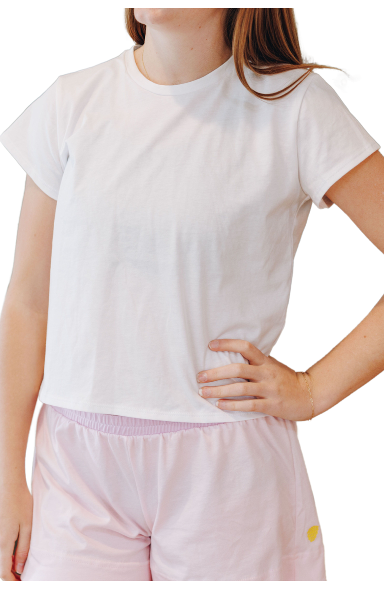 Yellowberry Breeze Cotton Short Sleeve T-Shirt, Alternate, color, Marshmallow