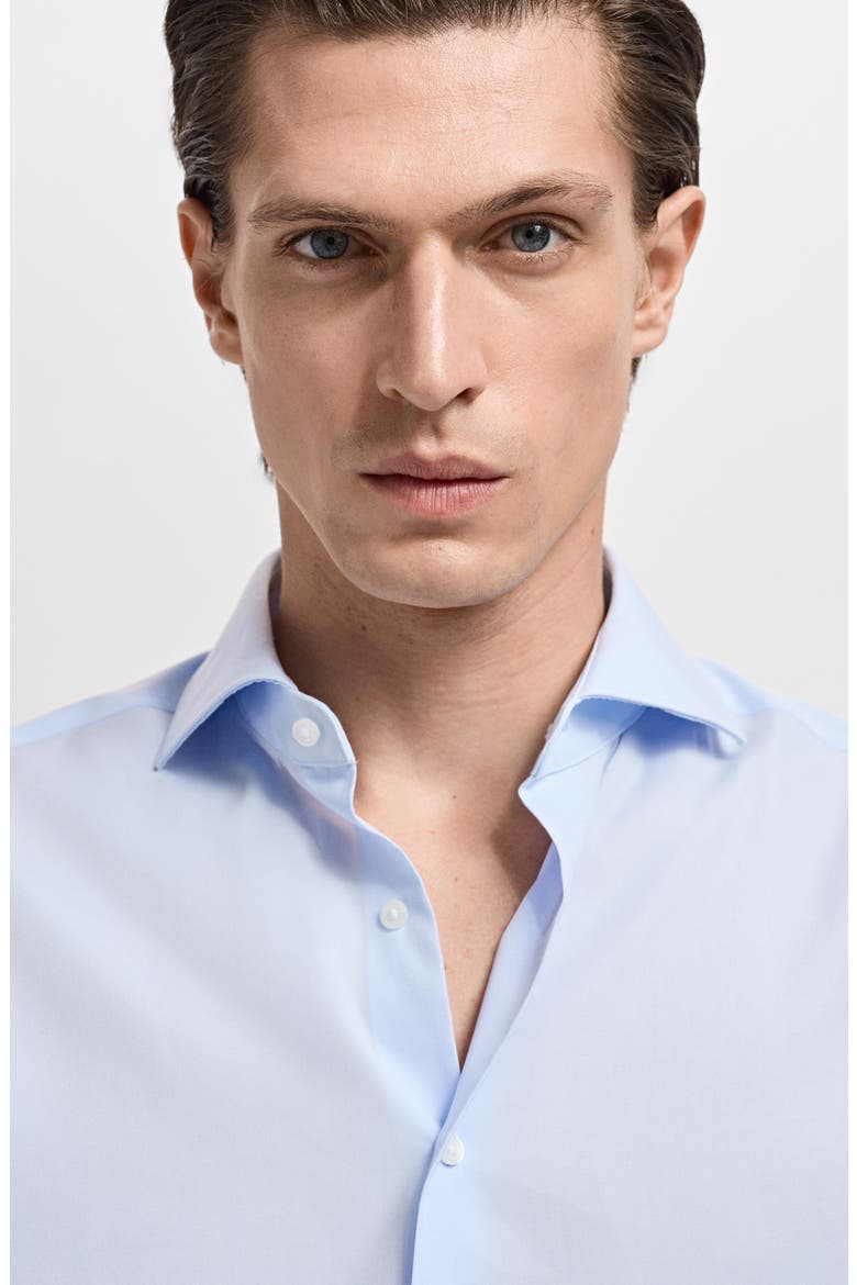Slim Fit Cotton Poplin Button-Up Shirt, Alternate, color, SKY BLUE