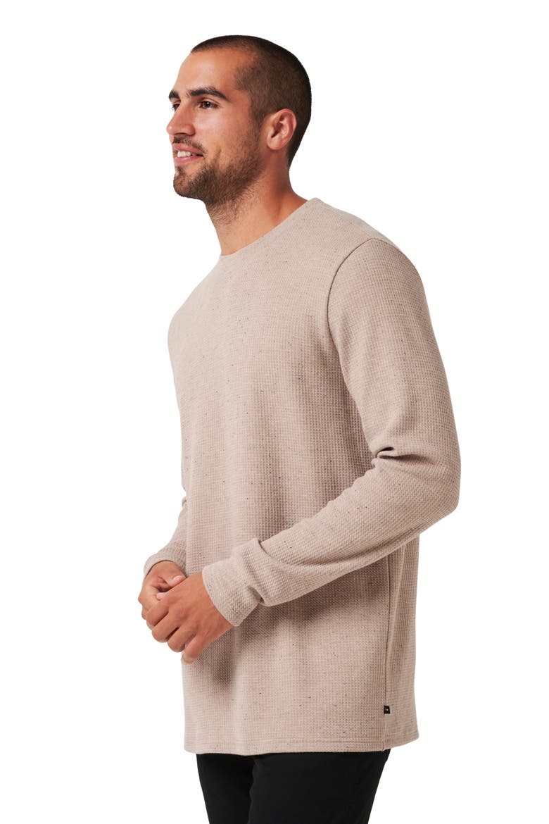 Cloud Waffle Crewneck Tee, Alternate, color, OXFORD TAN