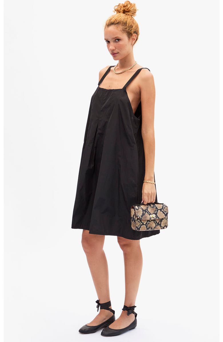 Clare V. Kathryn Snakeskin Embossed Leather Crossbody Bag, Alternate, color, Tan