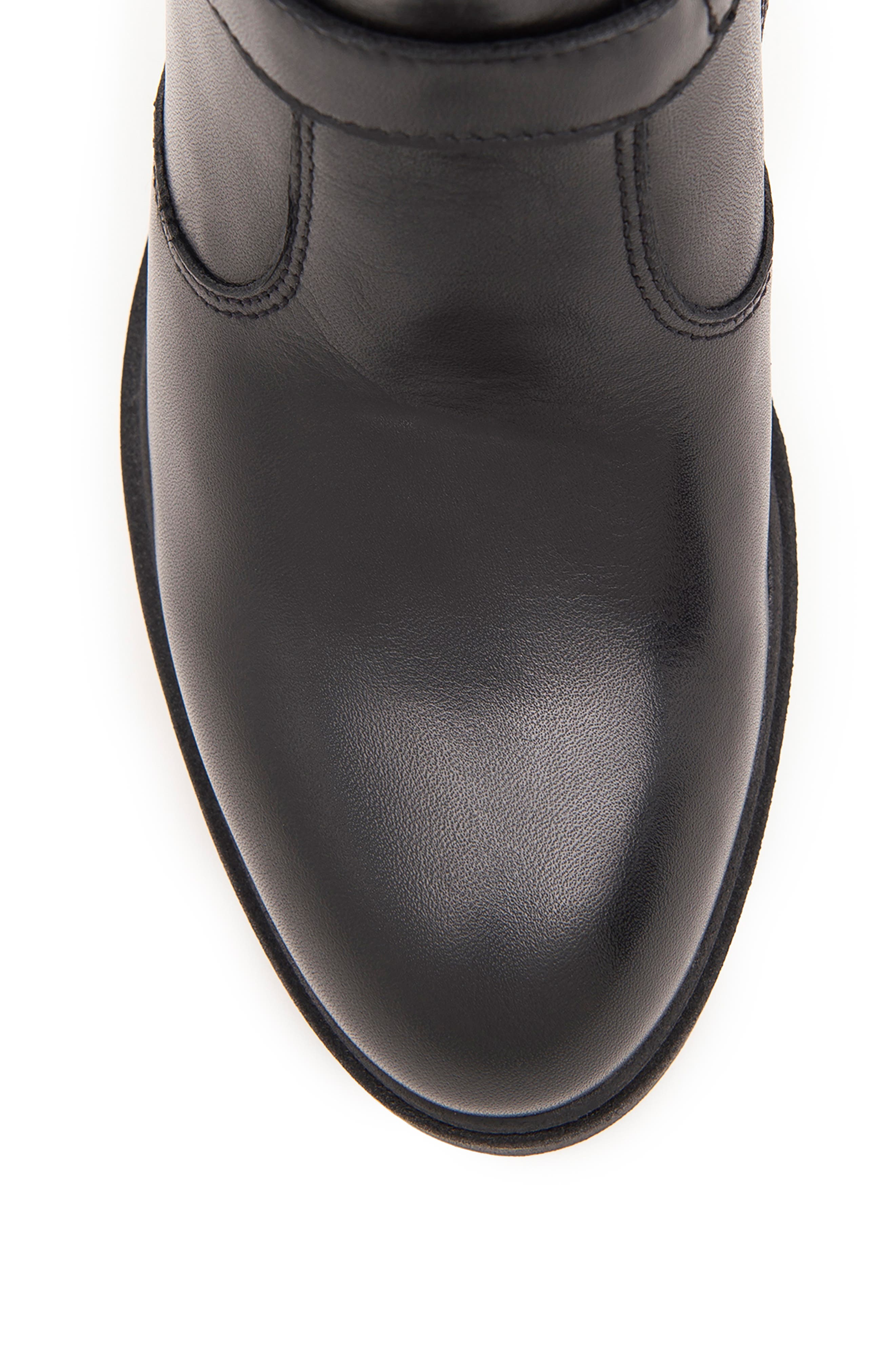 NeroGiardini Platform Moto Bootie, Alternate, color, Black