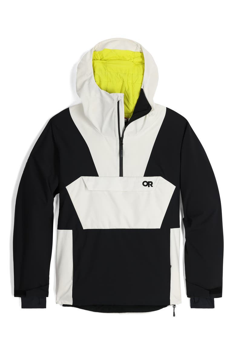 Snowcrew Down Anorak, Alternate, color, BLACK/ SNOW