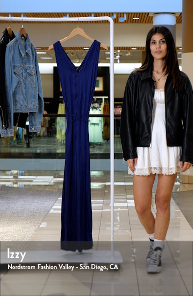 Knotted Back Satin Jumpsuit, sales video thumbnail