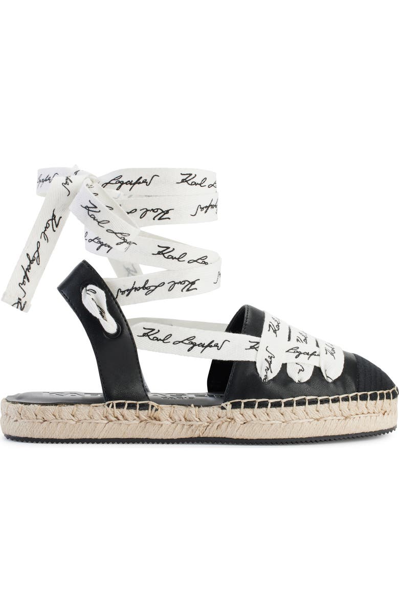 KARL LAGERFELD PARIS Mariko Ankle Strap Platform Espadrille, Alternate, color,