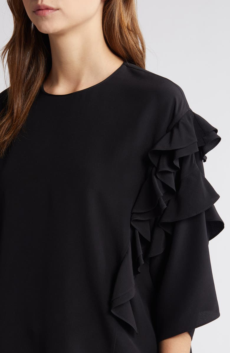 FRAME Ruffle Sleeve Silk Top, Alternate, color, 