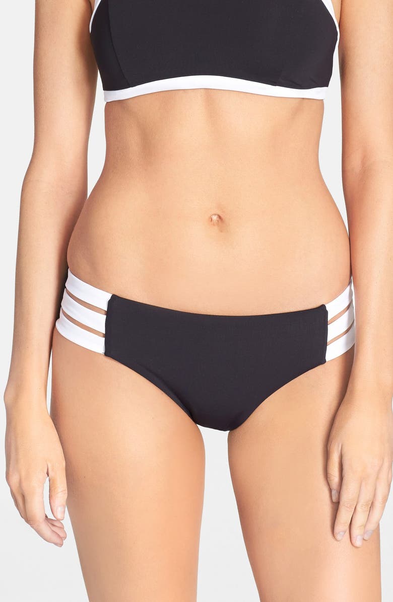 Seafolly 'Block Party' Strappy Hipster Bikini Bottoms, Main, color,