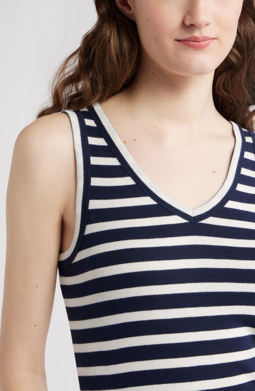 Caslonr Caslon(r) V-neck Cotton Blend Tank Top