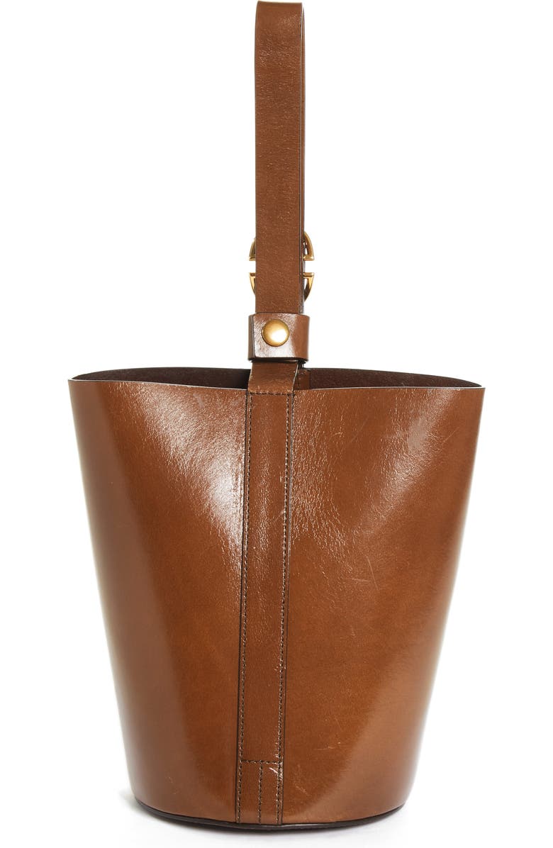 TRADEMARK Small Leather Bucket Bag, Alternate, color,