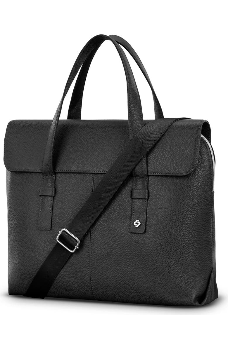 Samsonite Mobile Solution 2 Convertible Leather Briefcase, Main, color, Black