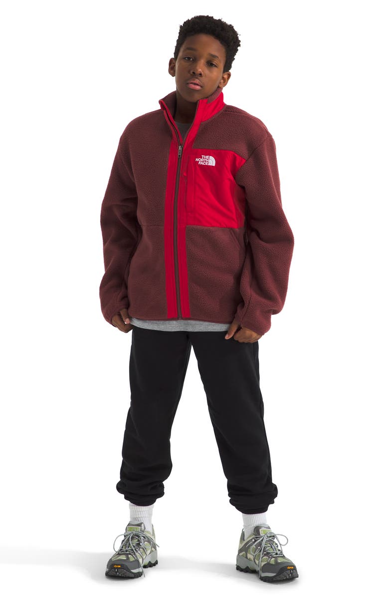 The North Face Kids' Yumiori Full Zip Fleece Jacket, Alternate, color, Sumac/ Tnf Red