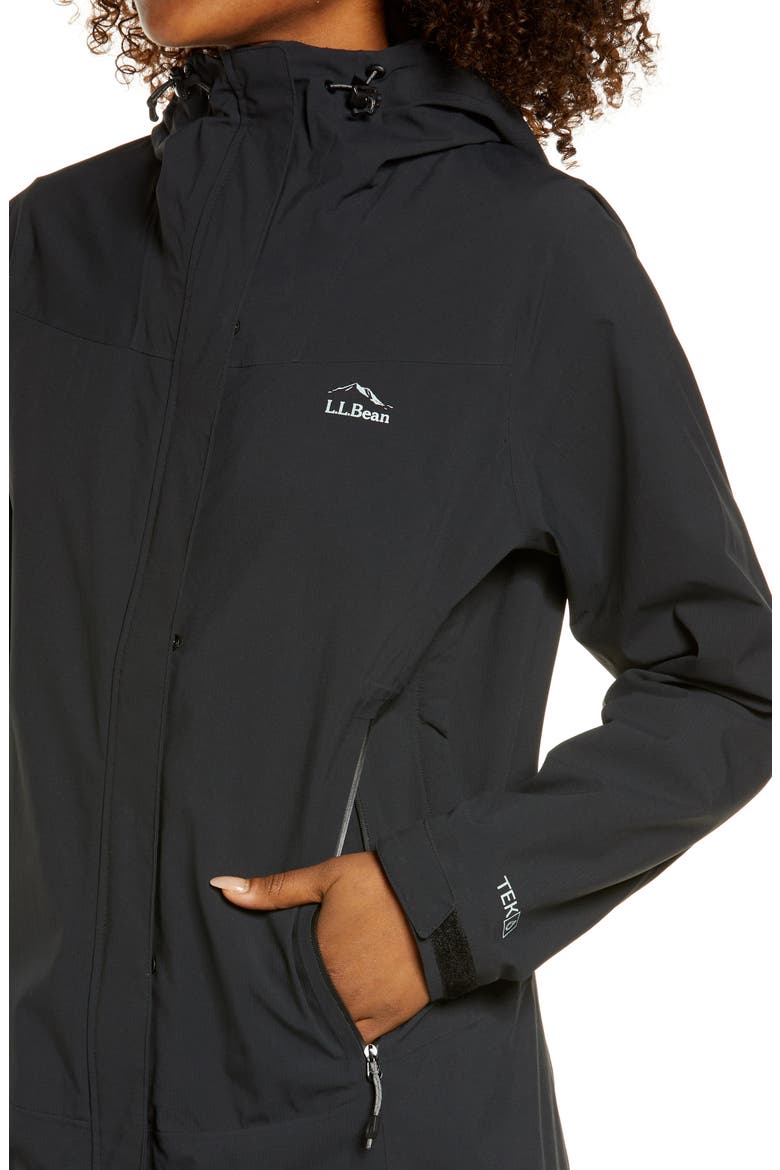 Cresta Stretch Waterproof Hooded Rain Jacket, Alternate, color, BLACK