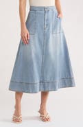 Melrose and Market Chambray Midi Skirt