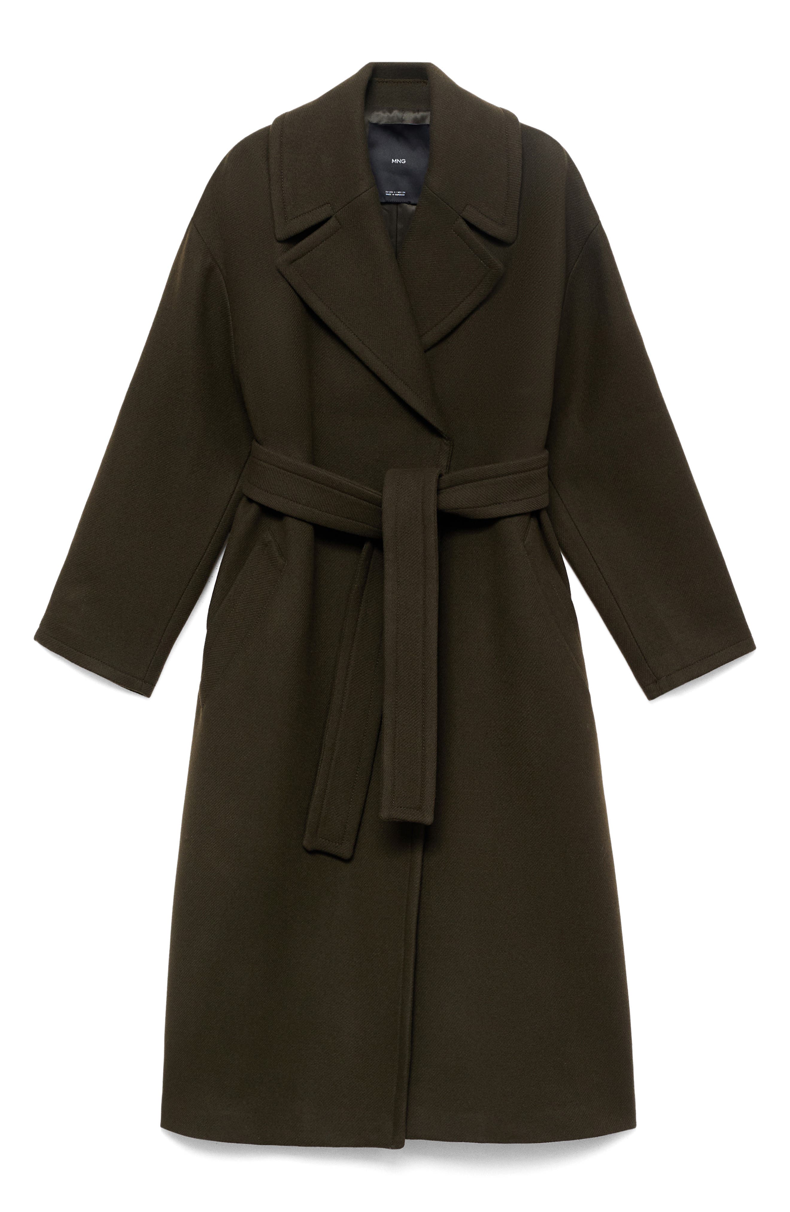 Belted Wool Blend Coat - image 5