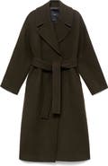 MANGO Belted Wool Blend Coat