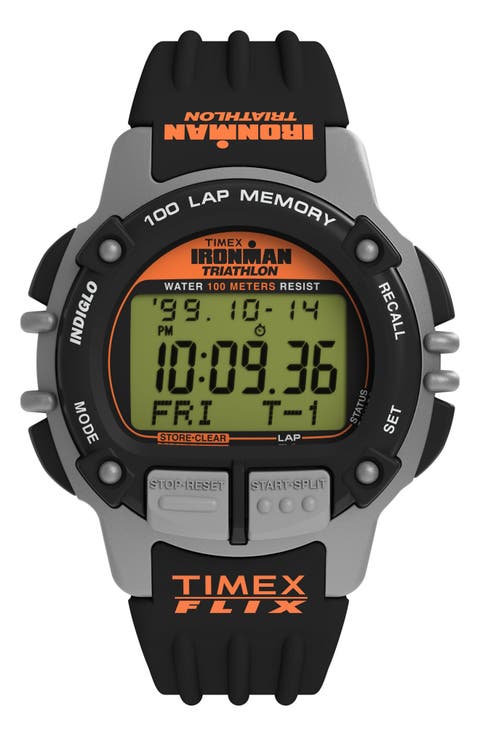 Ironman® Flix Digital 100-Lap Synthetic Strap Watch, 42mm