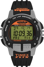 Timex® Ironman® Flix Digital 100-Lap Synthetic Strap Watch, 42mm