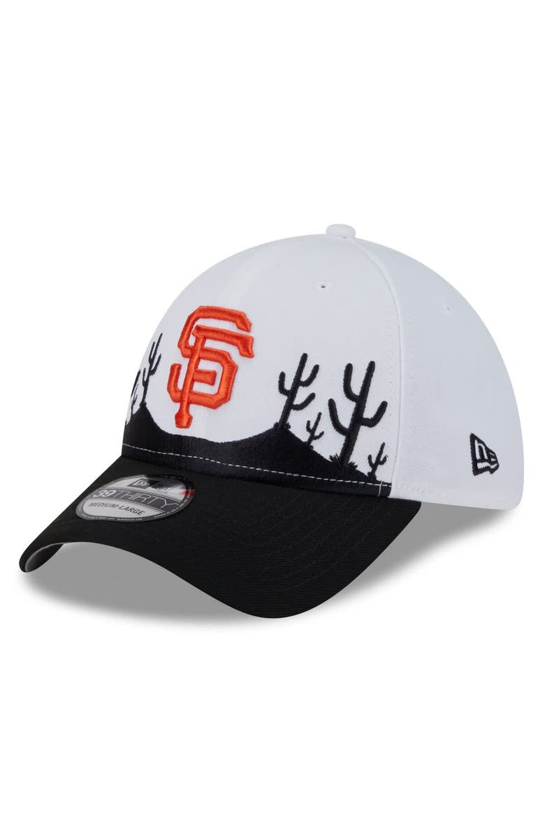 New Era Men's New Era  White/Black San Francisco Giants 2025 Spring Training Landscape 39THIRTY Flex Hat, Main, color, 