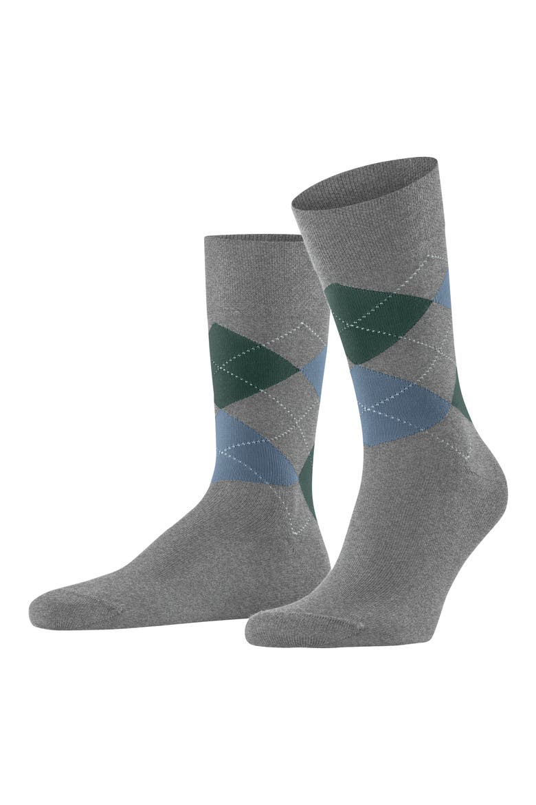 Sensitive Argyle Crew Socks, Alternate, color, LIGHT GREY