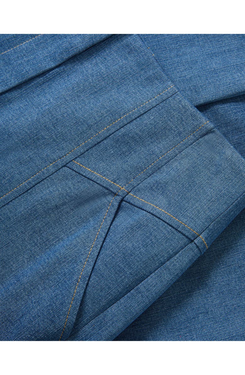 Veronica Beard Frenkle Topstitch Detail Cotton Blend Pants, Alternate, color, Cosmo