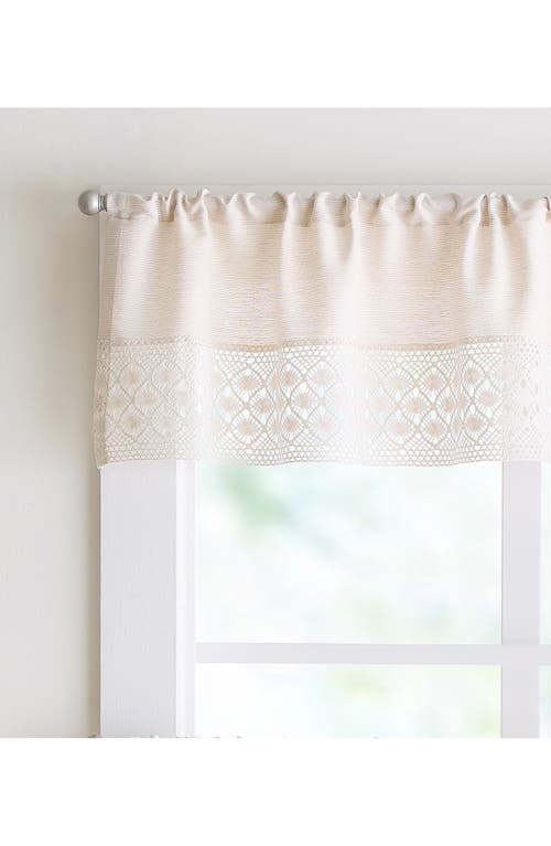 Peri Home Bahia 3-piece Valence & Tier Curtain Panel Set In White