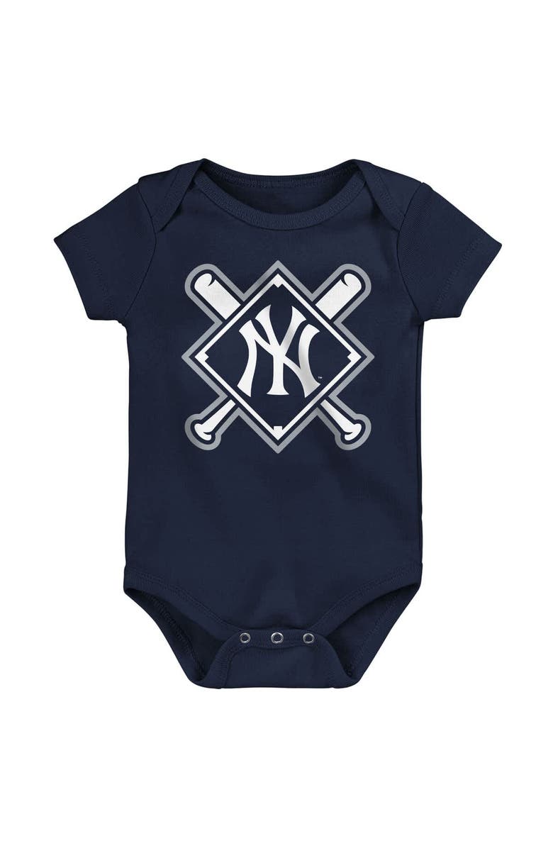 Outerstuff Newborn Outerstuff New York Yankees Home Plate 3-Piece Creeper Set, Alternate, color, Gray