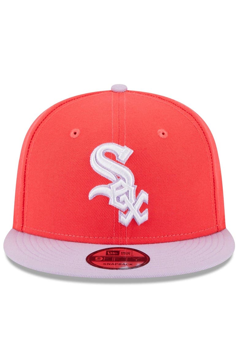 Men's New Era Red/Purple Chicago White Sox Spring Basic Two-Tone 9FIFTY Snapback Hat, Alternate, color, Red