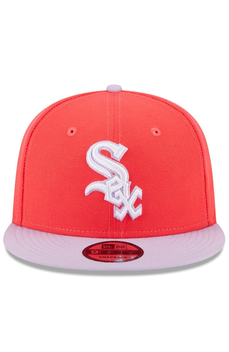 New Era Men's New Era Red/Purple Chicago White Sox Spring Basic Two-Tone 9FIFTY Snapback Hat, Alternate, color, Red