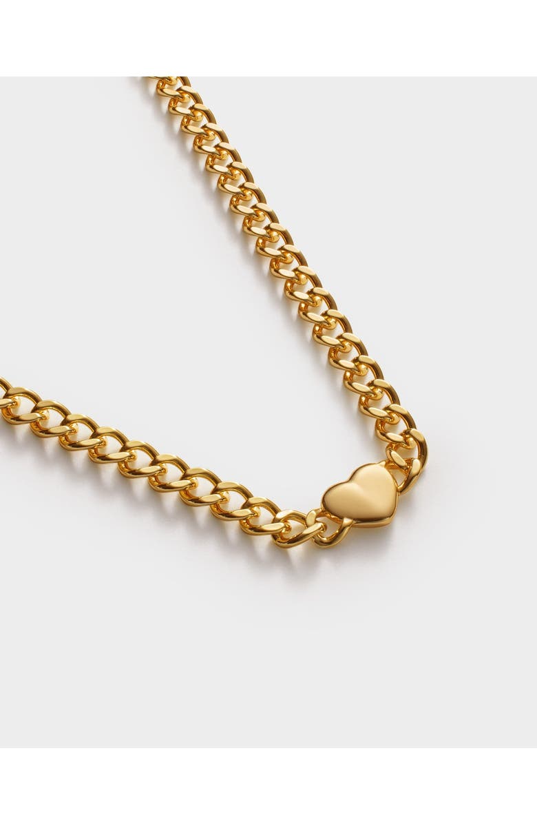 Katie Loxton Allure Waterproof Gold Heart Chain Necklace, Alternate, color, Gold