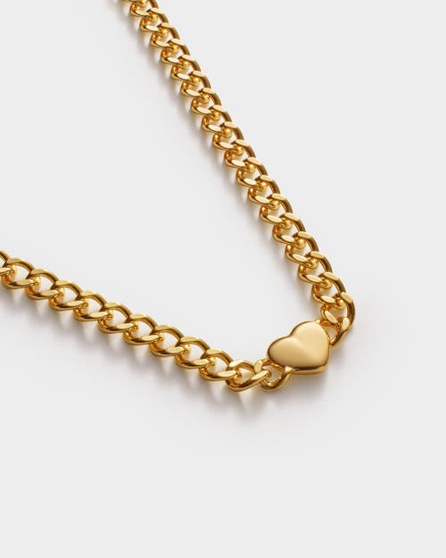 Katie Loxton Allure Waterproof Gold Heart Chain Necklace In Gold