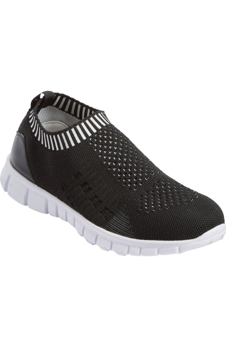 Comfortview CV Sport Bellamy Slip On Sneaker, Main, color, Black White