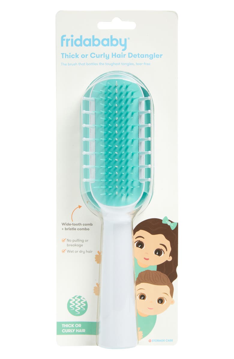 Fridababy Thick or Curly Hair Detangler Combo Brush & Comb, Main, color, 